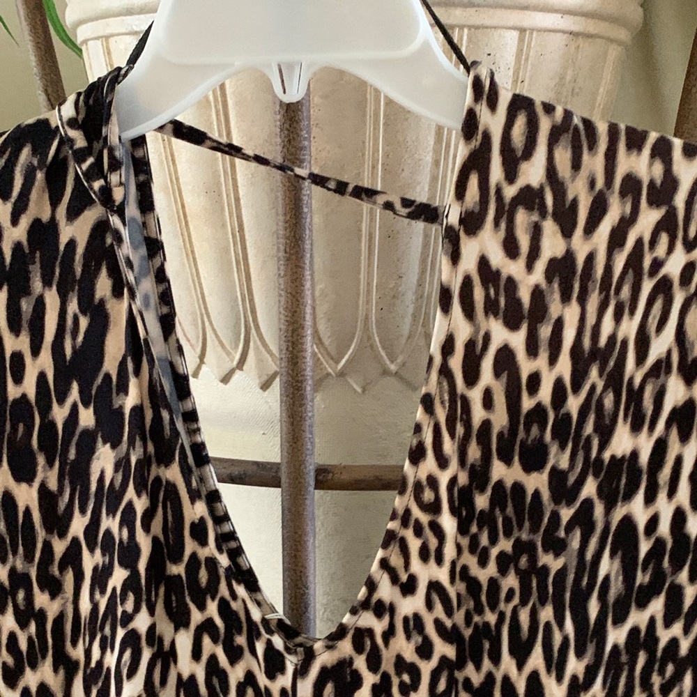 Black brown and cream leopard dress over the knee - Picture 3 of 10